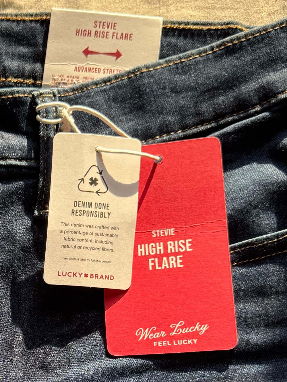 Lucky Brand High Rise Flare Jeans - Dark Wash Indigo